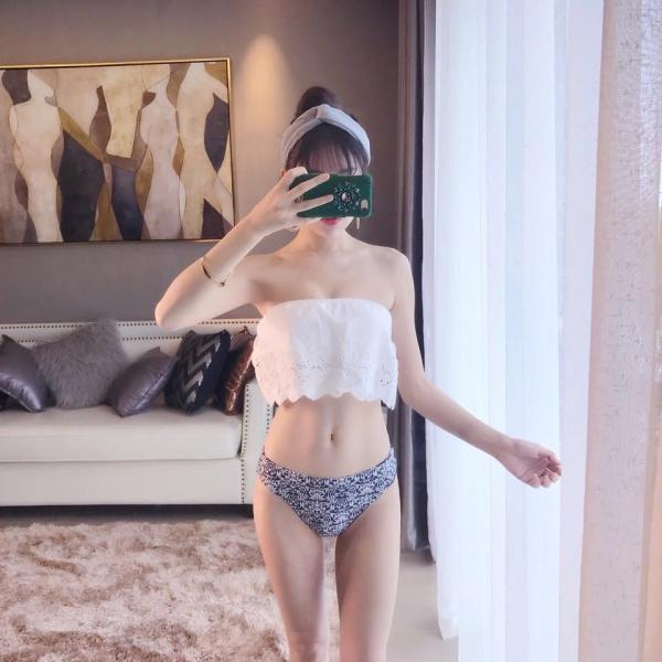 水着 ビキニ セパレート ワンピース ギンガム チェック 可愛い 学生 スクール フリル フリア レ...