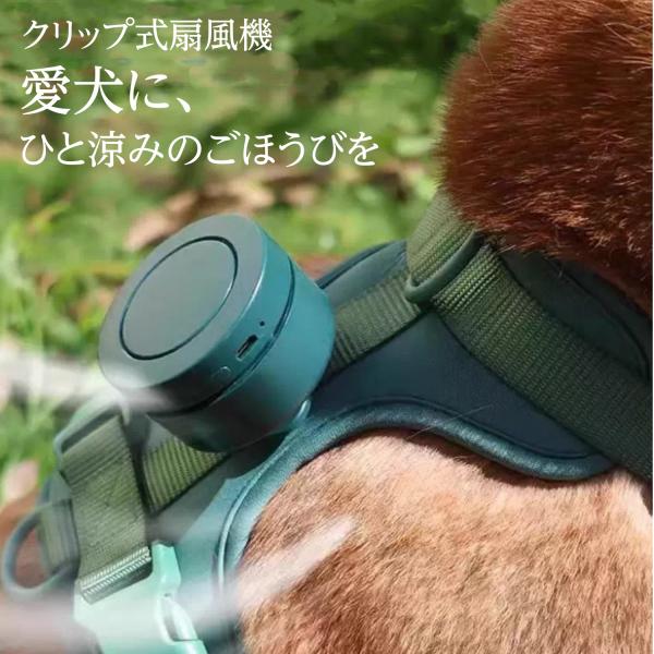 犬用 ポータブル扇風機 お散歩ファン クールミニ 静音 軽量 USB充電式 熱中症対策 夏用 ペット...
