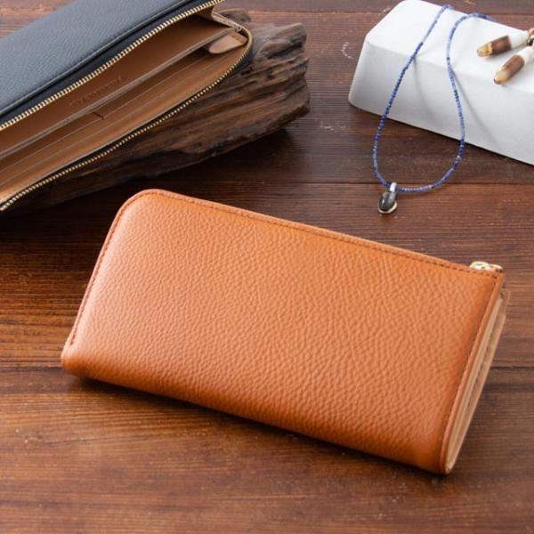 PermanentAge 長財布 Ｌ型ファスナー 01 キャメル GF-1705CA