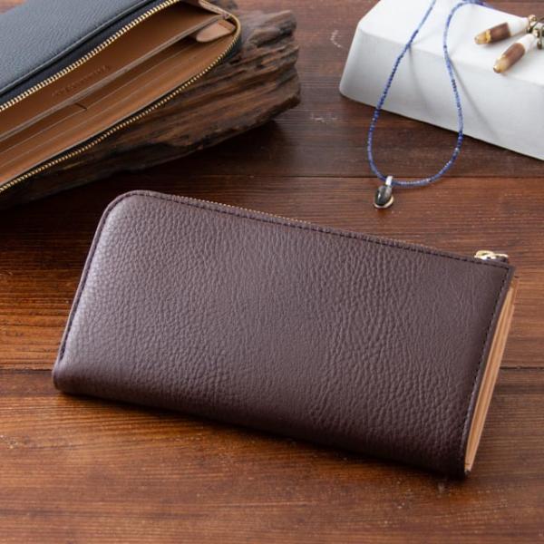 PermanentAge 長財布 Ｌ型ファスナー 02 ブラウン GF-1705BR