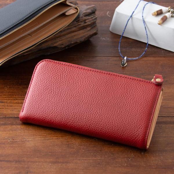 PermanentAge 長財布 Ｌ型ファスナー 03 レッド GF-1705RD