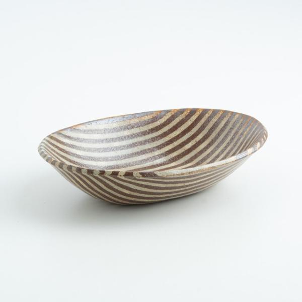 牧谷窯 杉本義訓 練り込み楕円鉢 中 04