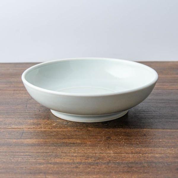 石飛勲 白磁工房 白磁線紋六寸浅鉢