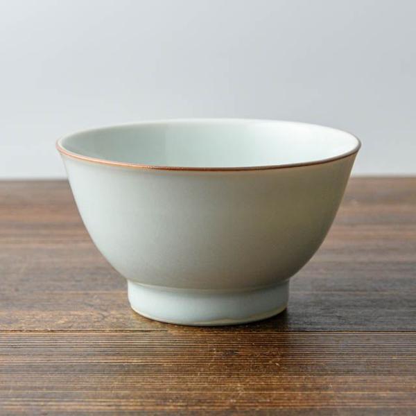 石飛勲 白磁工房 白磁縁鉄飯碗 大 01