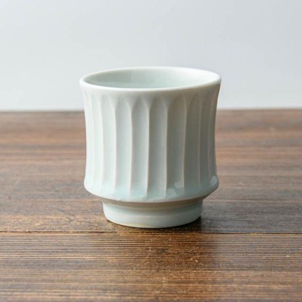 石飛勲 白磁工房 白磁鎬湯呑み 01