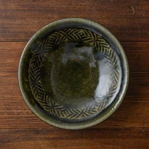 高橋あい 星の宮製陶 原土 6寸縁付平皿 縄紋 呉須の商品画像