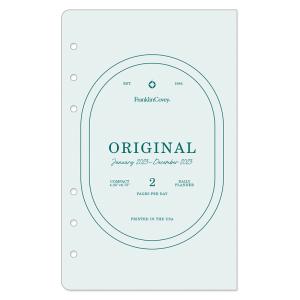 手帳 コンパクトサイズ  オリジナル デイリー リフィル  1日2ページ 2023年1月 フランクリンプランナー リフィル 6穴