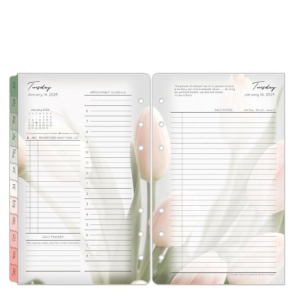 2025年4月始まり｜コンパクトサイズ｜英語版｜ブルーム・デイリー・リフィル (1日2ページ) ｜1...