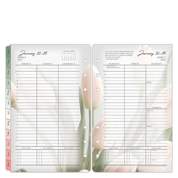 英語版｜2026年1月始まり｜コンパクトサイズ｜ブルーム・ウィークリー・リフィル｜フランクリン・プラ...