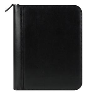 手帳 公式 クラシックサイズ (A5サイズ変形) ベーシックレザー・ファスナー・バインダー (ブラック)｜franklinplanner-shop