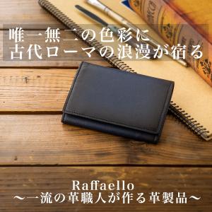 名刺入れ メンズ 40代 本革 50枚 収納 大容量 革 本革 レザー スフマート製法 化粧箱入り ビジネス ギフト ラファエロ Raffaello 一流の革職人が作る