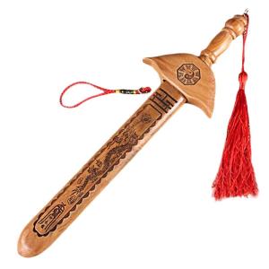 本場中国 風水 桃木剣 魔よけ 七星剣 刀剣 邪気 払い