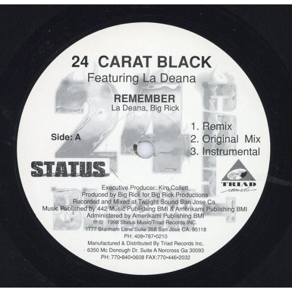 【レコード】24 CARAT BLACK feat La Deana - REMEMBER 12" ...