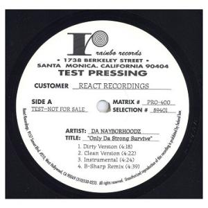 【レコード】DA NAYBORHOOD - ONLY DA STRONG SURVIVE / It ...