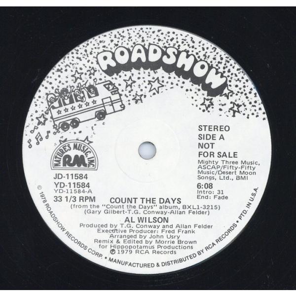 【レコード】AL WILSON - COUNT THE DAYS / IS THIS THE END...