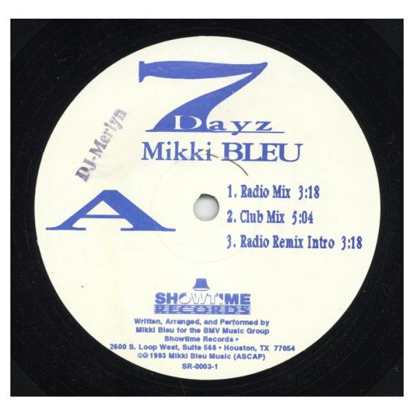 【レコード】MIKKI BLEU - 7 DAYZ 12&quot; US 1993年リリース