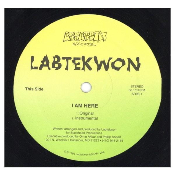【レコード】LABTEKWON - I AM HERE / NO TIME TO CHILL 12"...