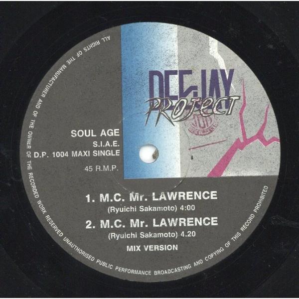 【レコード】SOUL AGE - M.C. MR. LAWRENCE (ITL) 12" ITALY