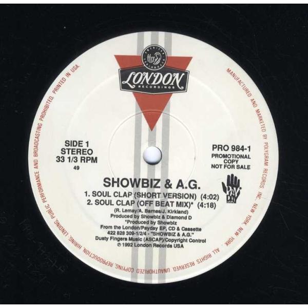 【レコード】SHOWBIZ &amp; AG - SOUL CLAP / PARTY GROOVE (BAS...
