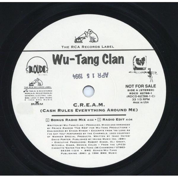 【レコード】WU-TANG CLAN - C.R.E.A.M. (BONUS RADIO MIX) ...