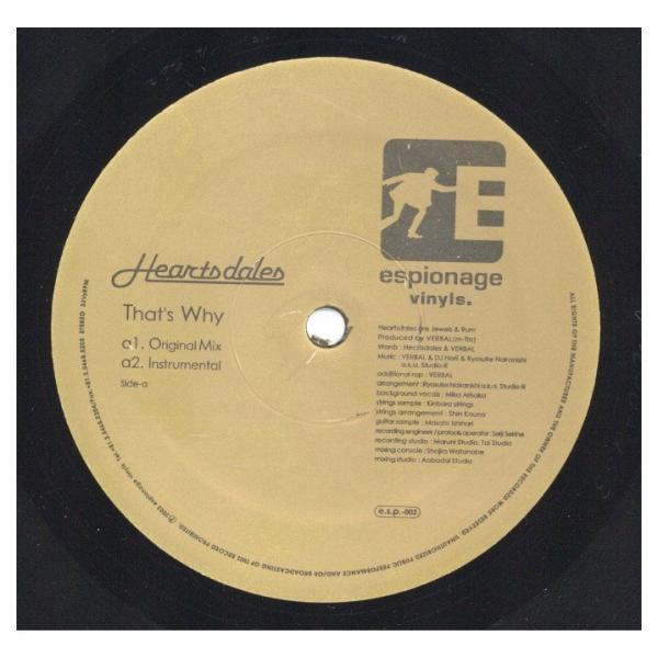 【レコード】HEARTSDALES - THAT&apos;S WHY (Prod by Verbal) 12...