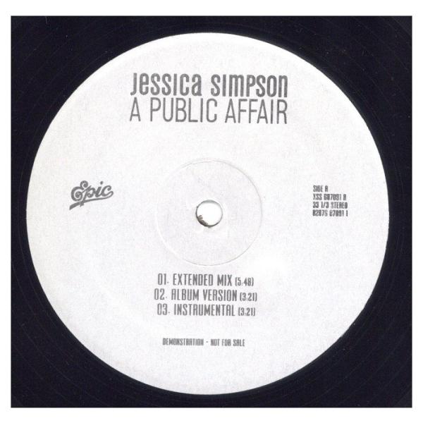 【レコード】JESSICA SIMPSON - A Public Affair / If You W...