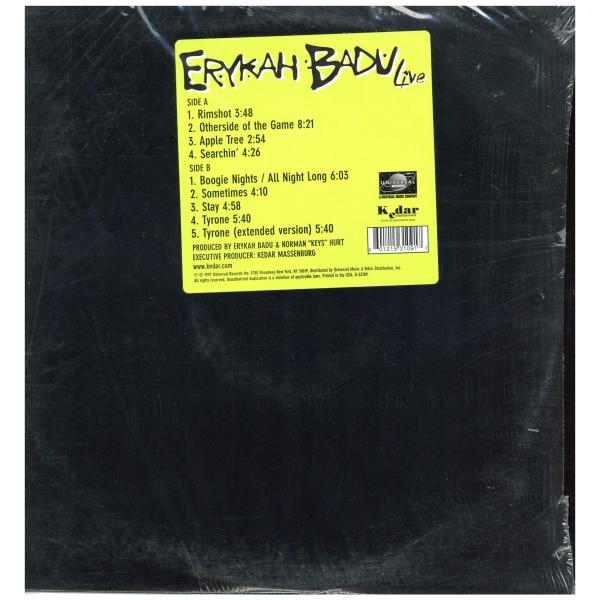 【レコード】ERYKAH BADU - LIVE LP US 1997年リリース