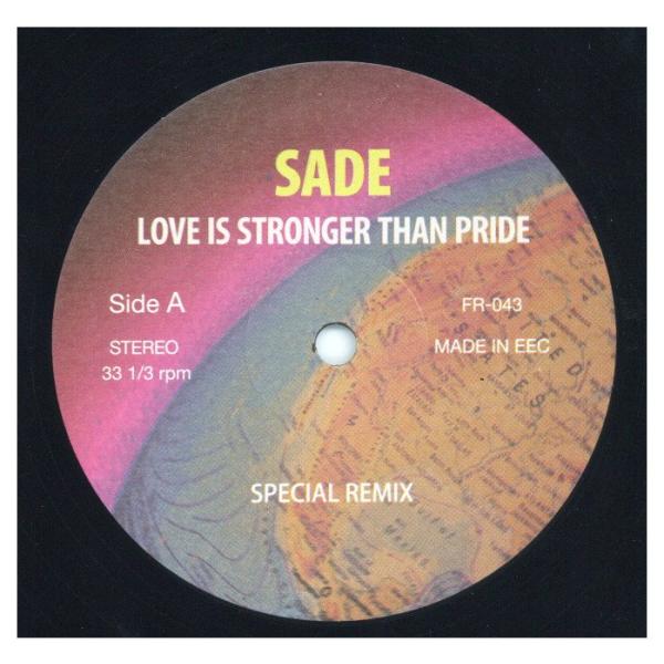 【レコード】SADE - LOVE IS STRONGER THAN PRIDE (Special ...