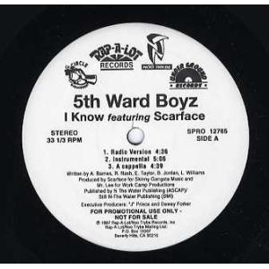 【レコード】5TH WARD BOYZ feat Scarface - I KNOW / HEAT ...