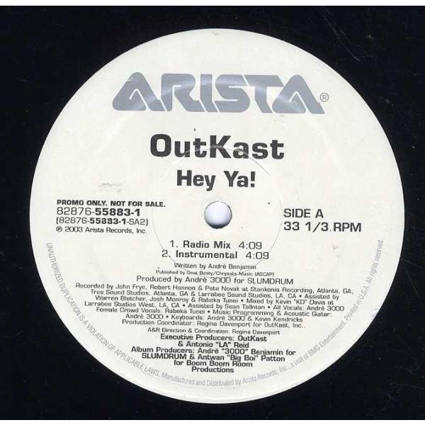 【レコード】OUTKAST - HEY YA! / THE WAY YOU MOVE (Promo)...