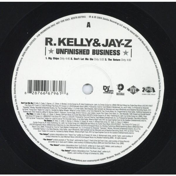 【レコード】R. KELLY &amp; JAY-Z - UNFINISHED BUSINESS EP EP...