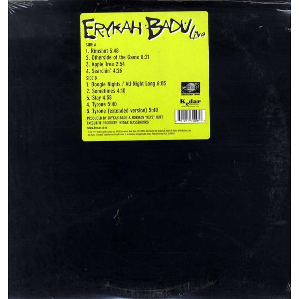 【レコード】ERYKAH BADU - LIVE LP US 1997年リリース