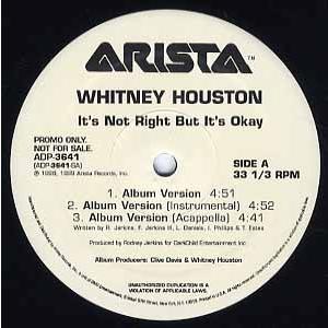 レコード】WHITNEY HOUSTON - IT'S NOT RIGHT BUT OKAY 12