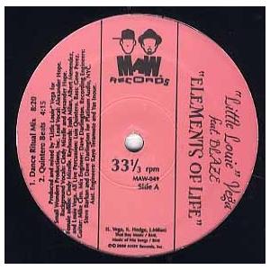 レコード】LITTLE LOUIE VEGA feat Blaze - ELEMENTS OF LIFE 12