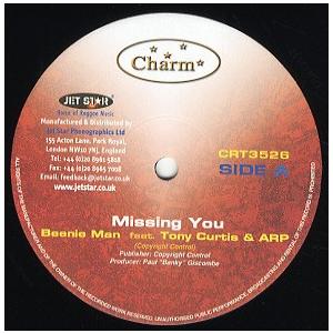 【レコード】BEENIE MAN feat Tony Curtis & Arp - MISSING YOU (UK) 12