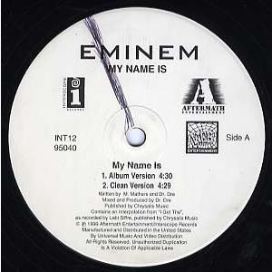 【レコード】EMINEM - MY NAME IS 12&quot; US 1999年リリース