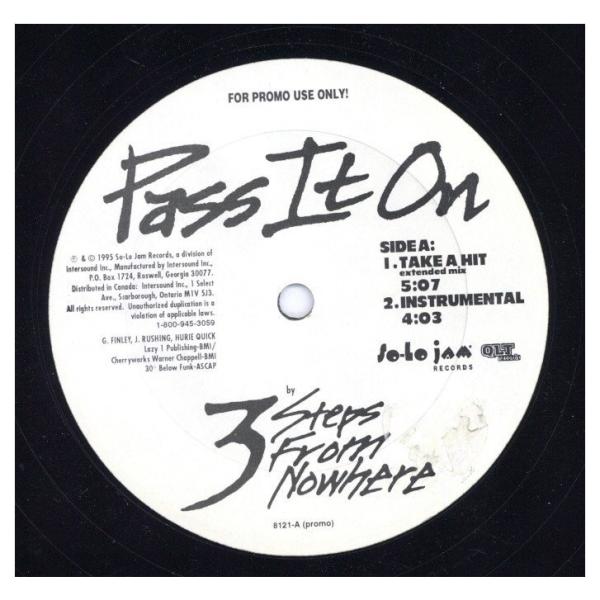 【レコード】3 STEPS FROM NOWHERE - PASS IT ON 12" US 199...