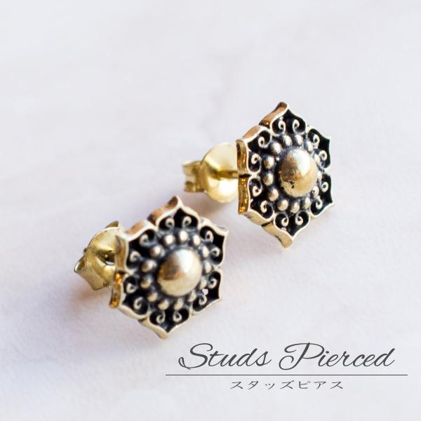スタッズピアス 003 ブラス 真鍮 20G  レディース 蓮 ロータス