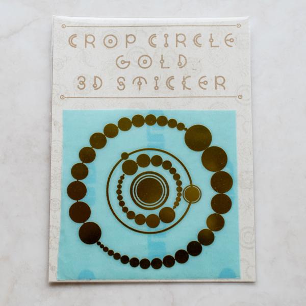 クロップサークル・ゴールド３Dステッカー002 ミステリーサークル カッティングステッカー