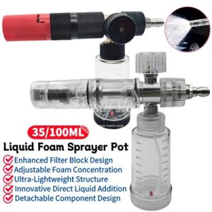 【並行輸入品】100/35mlウォーターフォームポット 1/4インチクイックコネクター付きフォームキ...