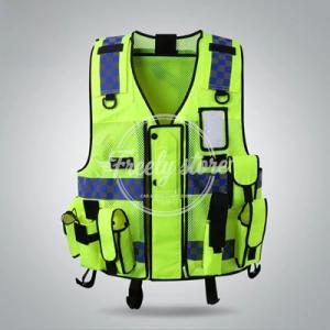 【並行輸入品】Likai 反射安全ベスト多機能蛍光ジャケット建設現場安全保護具高視認性ベスト
