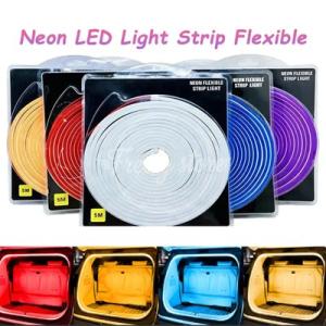 【並行輸入品】5MネオンフレキシブルLEDアンビエントライトストリップDC12Vライトバーストリップ...