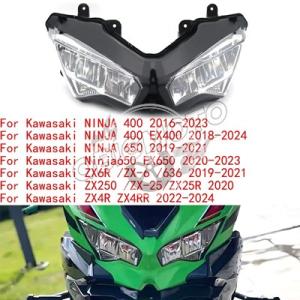 【並行輸入品】ニンジャ400 2024年式 バイク LEDヘッドライトアセンブリ ヘッドランプ カワ...