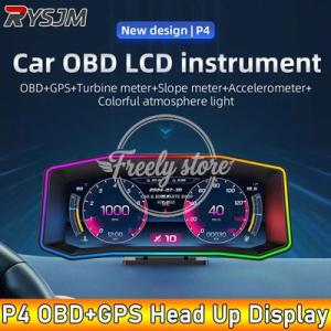 【並行輸入品】AD P4 車 ヘッドアップディスプレイ OBD2 カー HUD GPS スピードメー...