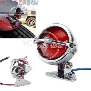 【並行輸入品】バイクカスタム LED ベイツリアストップテールライト黒赤レンズカフェレーサーハーレー...