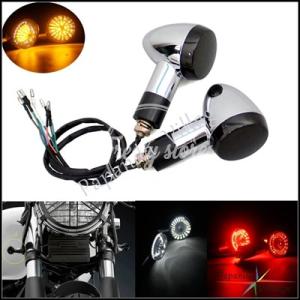 【並行輸入品】バイク汎用12v led信号インジケータライトテールブレーキランプ10mmボルトハーレ...