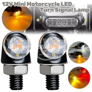 【並行輸入品】8mm 12V バイクミニウィンカーランプ 12V 高輝度アルミフラッシャーインジケー...
