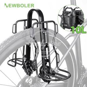 【並行輸入品】グラベルバイク用合金 自転車キャリアキャリア 大容量10L 防水トラベルバイクバッグ 自転車リアシートバッグ バイクパッキング