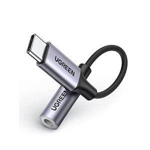 ハイレゾ音質  UGREEN USB C イヤホンジャック変換 USB C-3.5mm イヤホン変換アダプター DAC搭載 24bit/96K｜free-store78