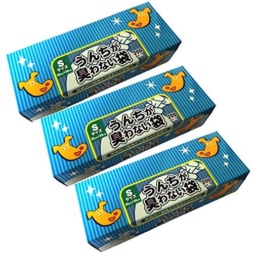 驚異の防臭袋 BOS (ボス) うんちが臭わない袋 ペット用 うんち 処理袋袋カラー：ブルー (Sサ...